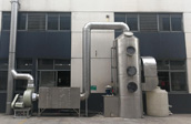 锂电池厂废气处理设备废气喷淋吸收塔成功交付