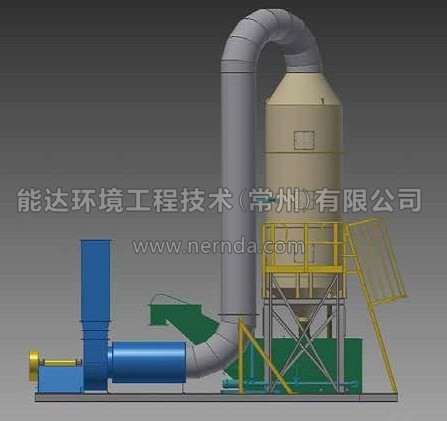 文丘里湿式除尘器设备安装示意图